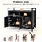 Cat Litter Box Cabinet with Storage Shelves Double Door MDF Metal